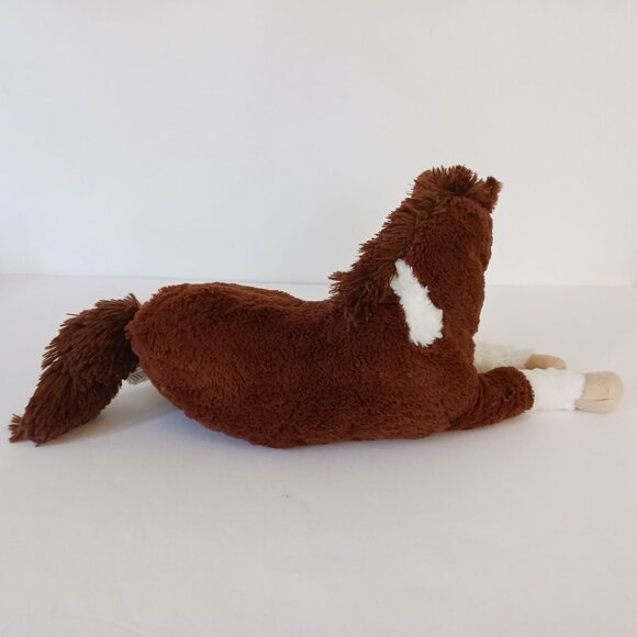 Dan Dee Laying Horse Realistic Plush Stuffed Animal Brown White Patches 20” - Picture 4 of 10